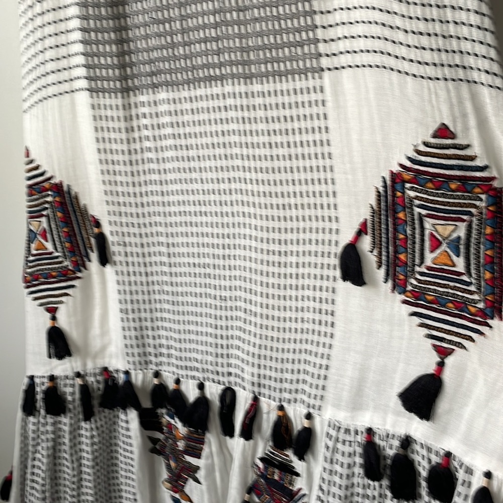Anthropologie Maeve Puebla Tasseled Maxi Dress S - Picture 4 of 7
